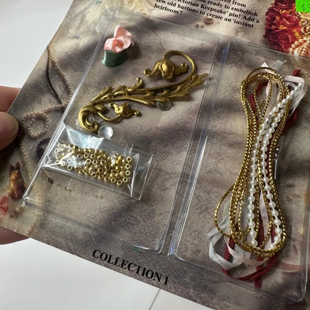 Lot 4 Daisy Kingdom Victorian Keepsakes Pin Kits & Embellishments Collection New